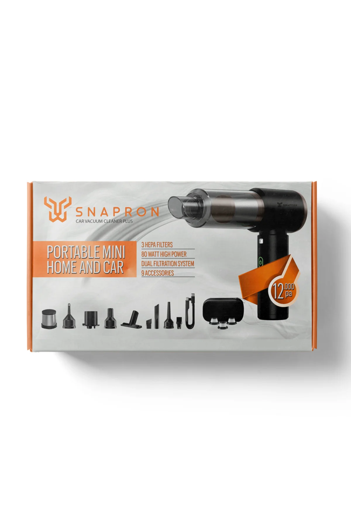 SNAPRON SNV-3002, Car Vacuum Cleaner Plus, 12.000 Pa Emiş gücü, 3