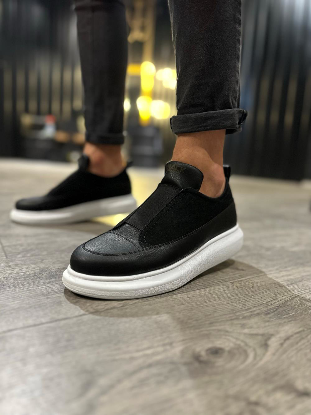 Sneakers Ayakkabı 911 Siyah (Beyaz Taban)