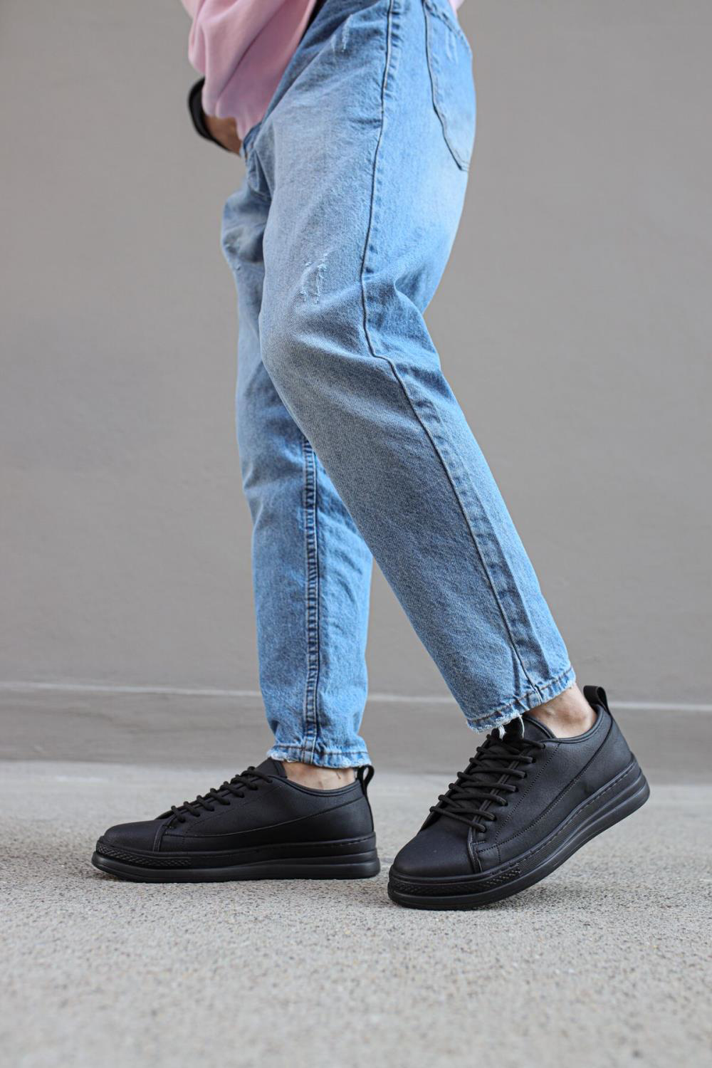 Sneakers Ayakkabı 010 Siyah (Siyah Taban)