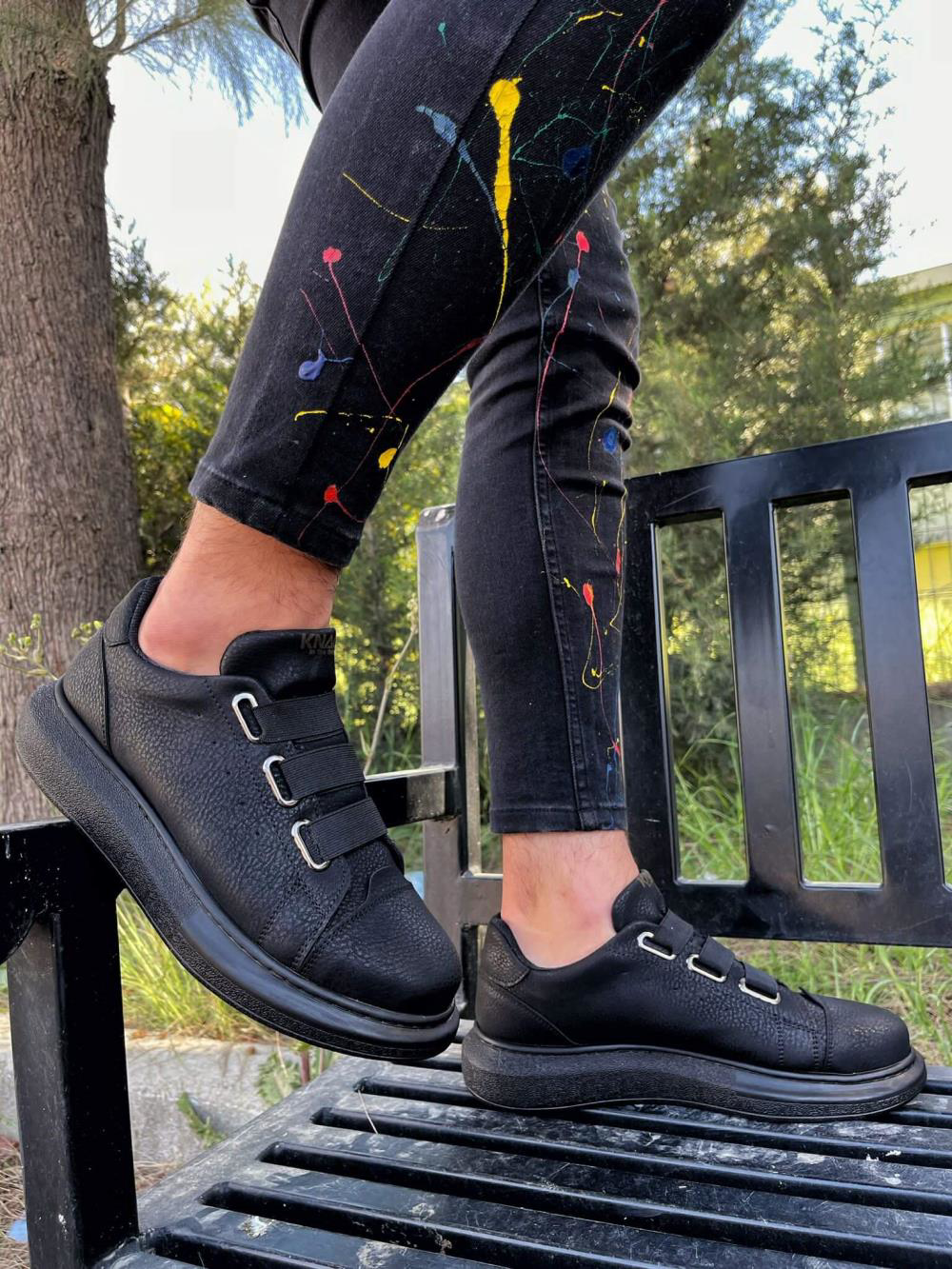 Sneakers Ayakkabı 889 Siyah (Siyah Taban)