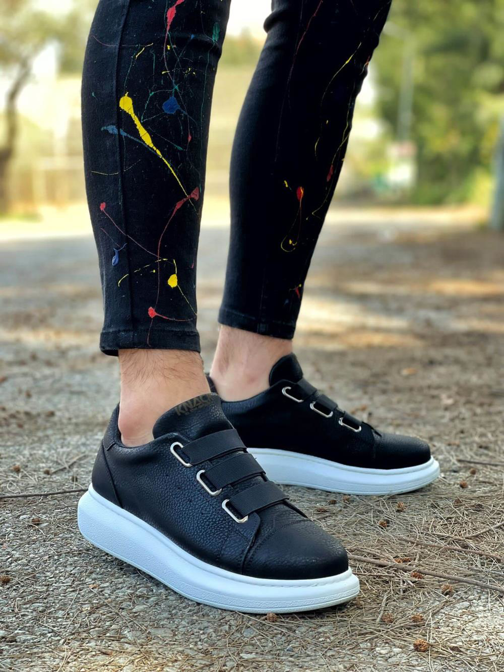 Sneakers Ayakkabı 889 Siyah (Beyaz Taban)