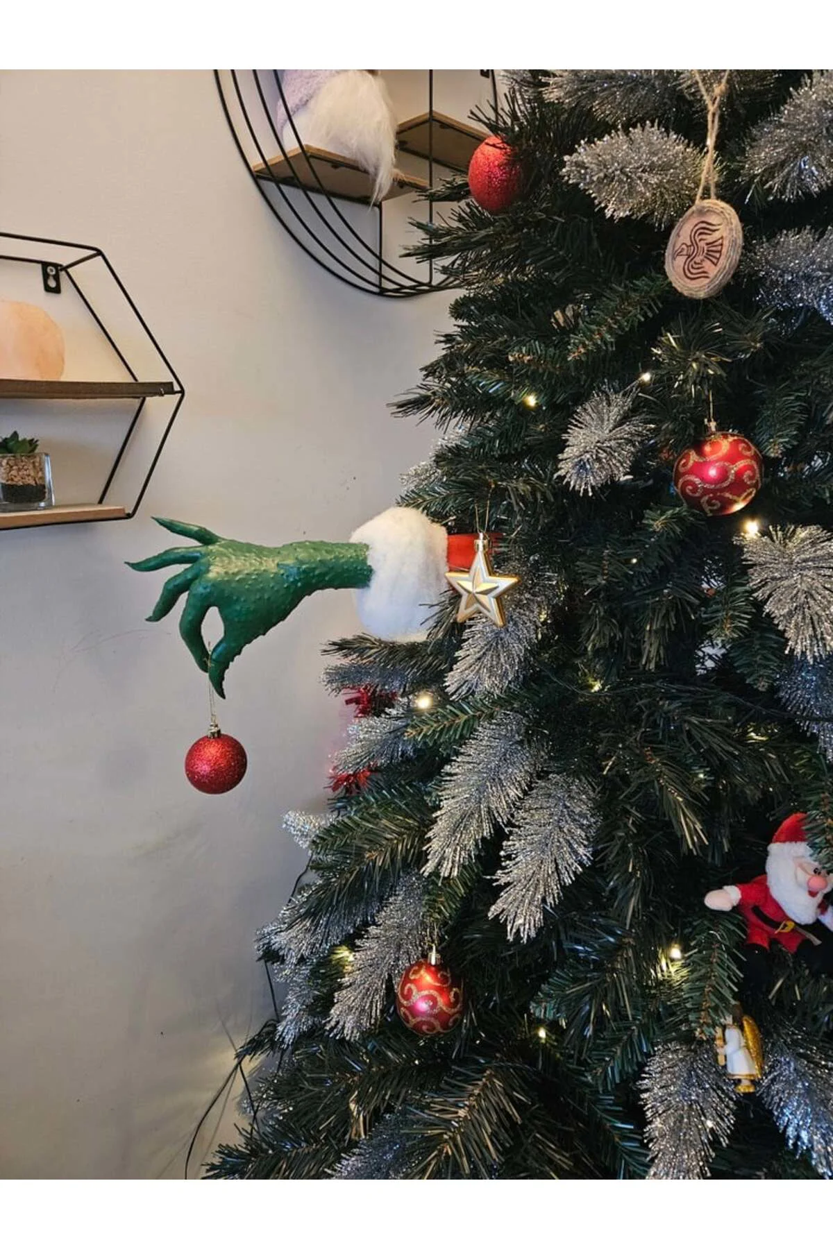 Sneaky Grinch Yılbaşı Süsü Grinch Eli Çam Ağacı Süsü