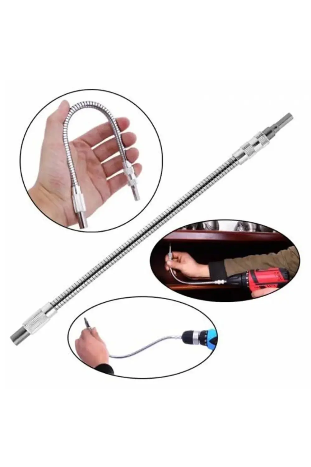 SNEK BÜKÜLEBİLİR MATKAP UZATMA HORTUMU 1/4 BİTS UCU 400MM (4887)