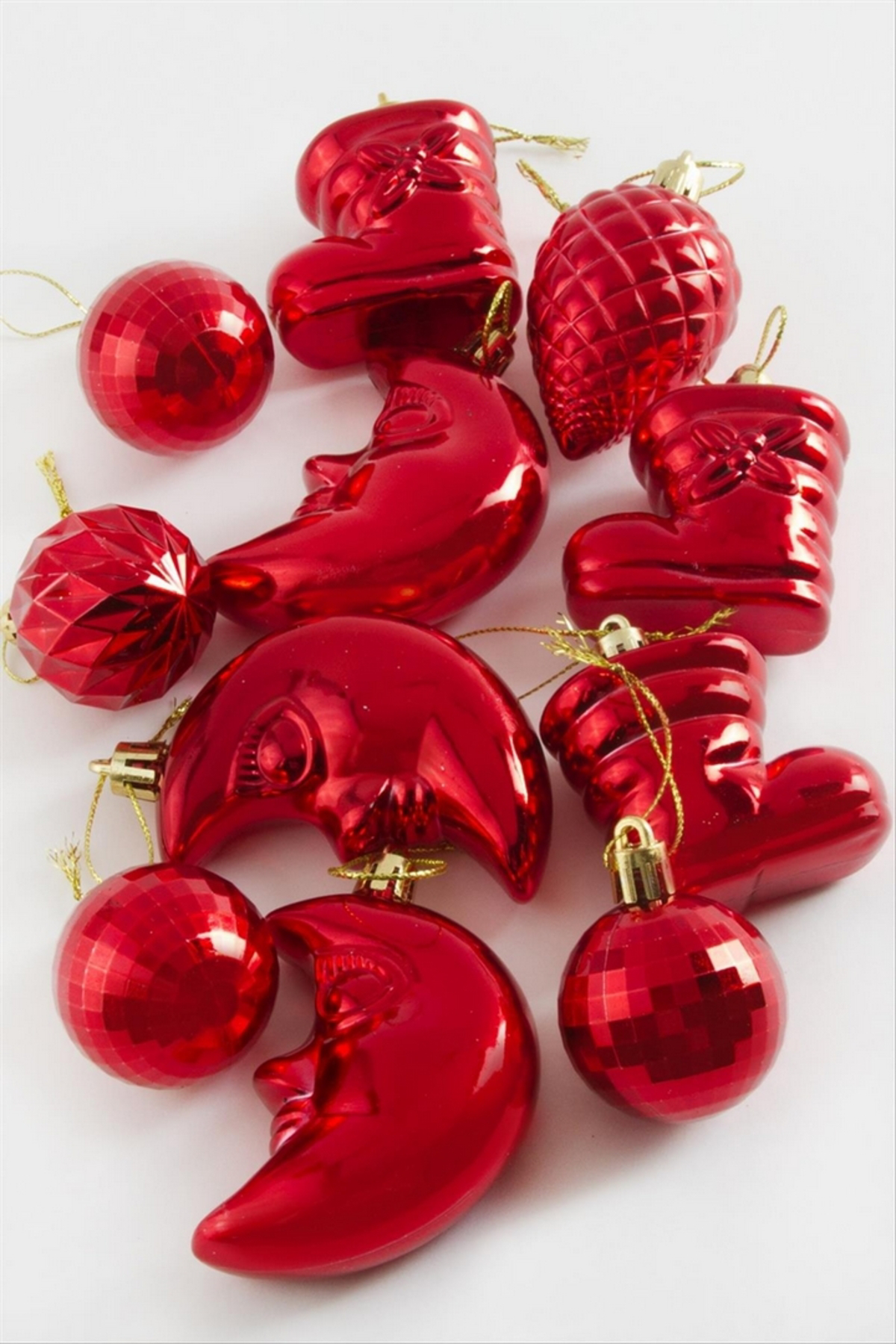 SNMSWRLD 11 Adet Düz Cici Yılbaşı Ağaç Süsü (05910) - Sarı