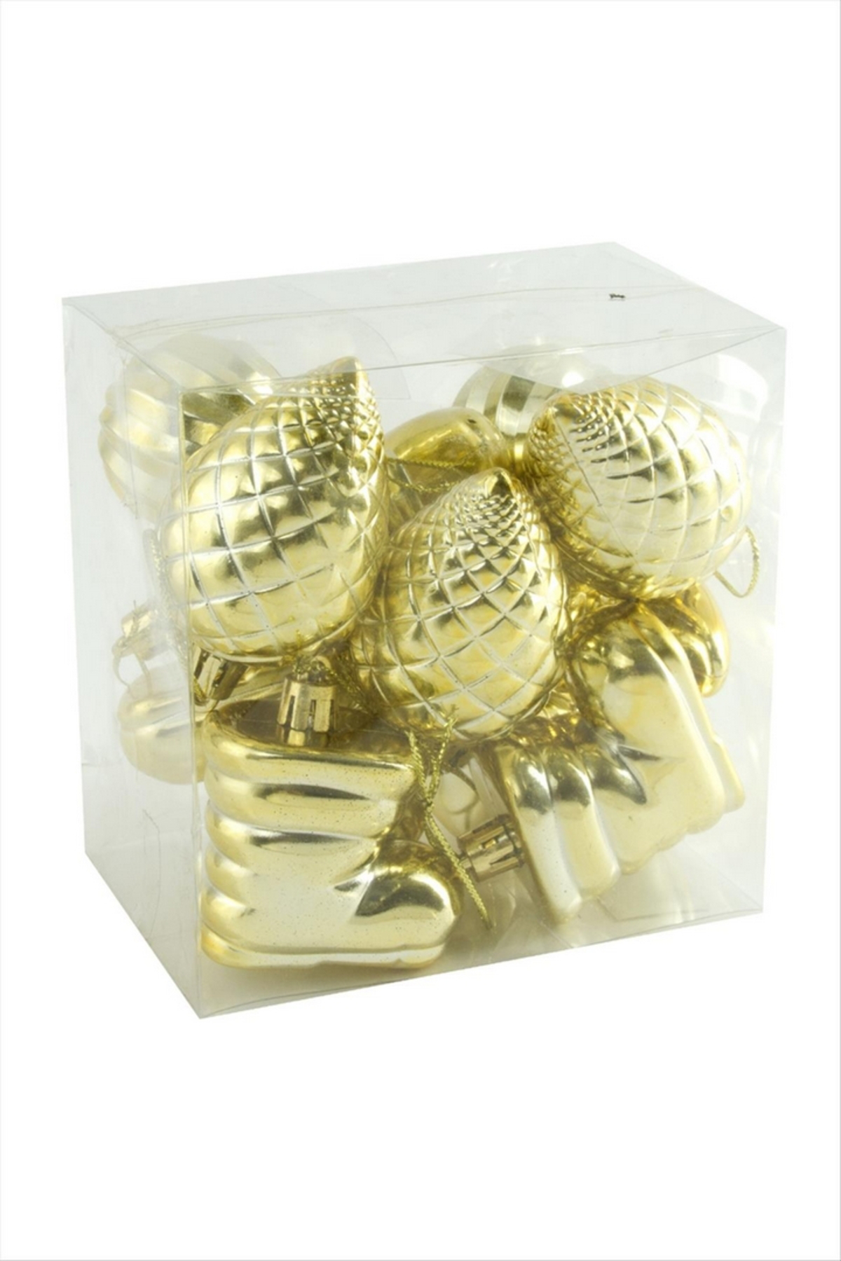 SNMSWRLD 11 Adet Düz Cici Yılbaşı Ağaç Süsü (05910) - Sarı