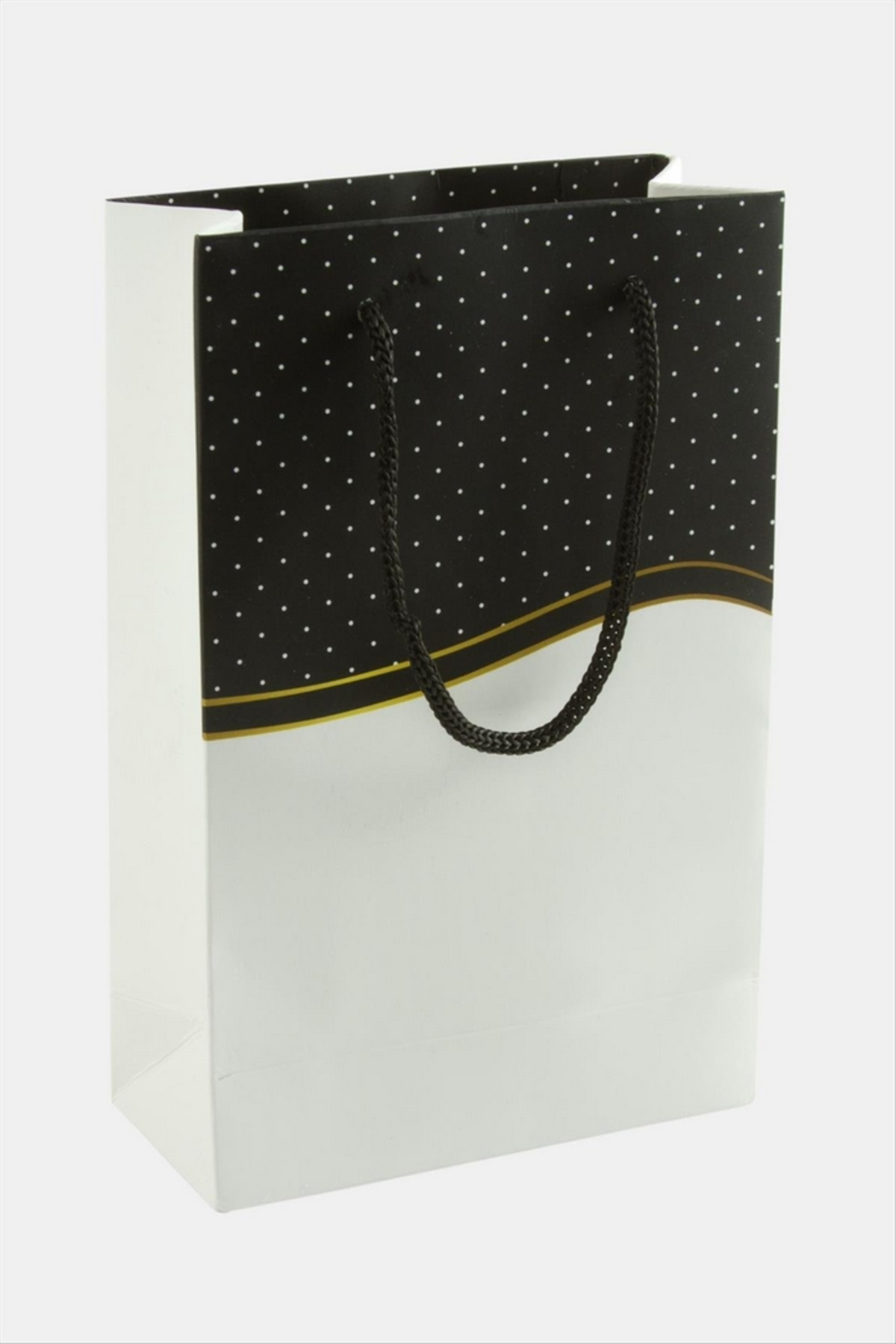 SNMSWRLD 11*17 Benekli İpli Karton Çanta 1 Adet (10314) - Beyaz