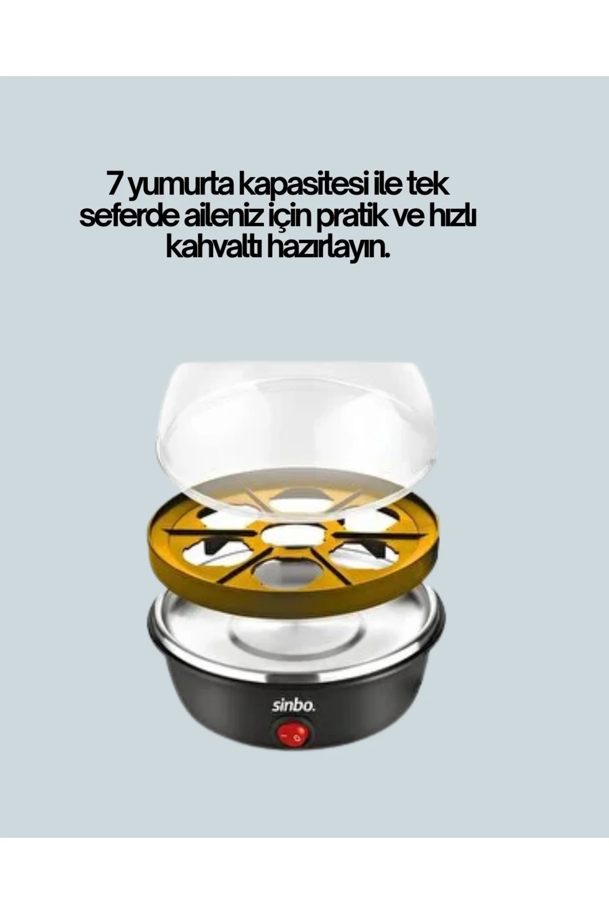 SNMSWRLD 7 Yumurtalık Buharlı Yumurta Pişirme Cihazı Otomatik (22