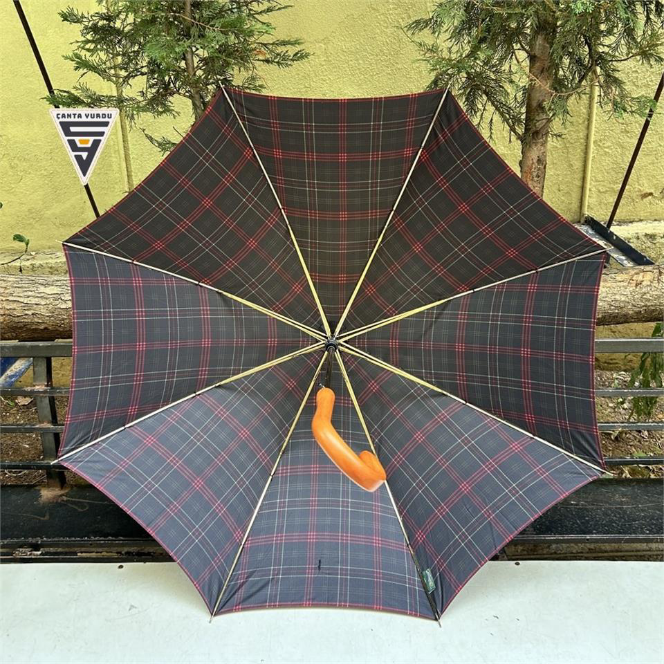 Snotline  23L Baston L1 Kadın Şemsiye Ekose Siyah