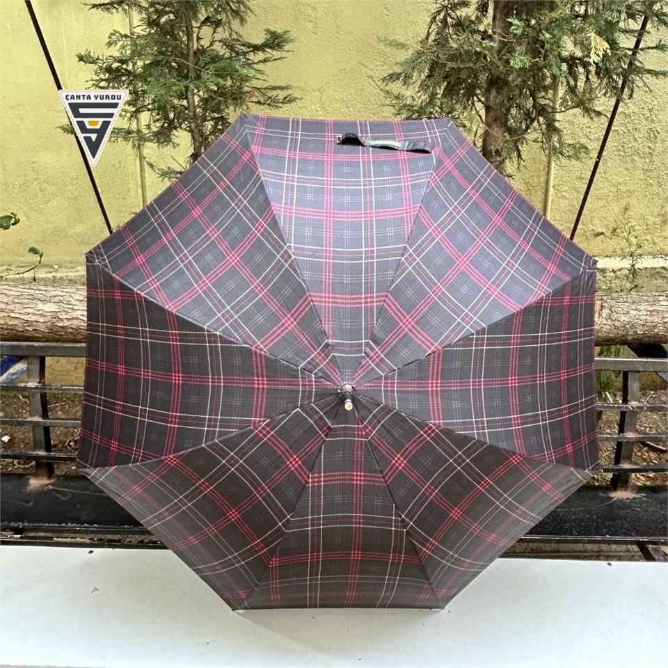 Snotline  23L Baston L1 Kadın Şemsiye Ekose Siyah