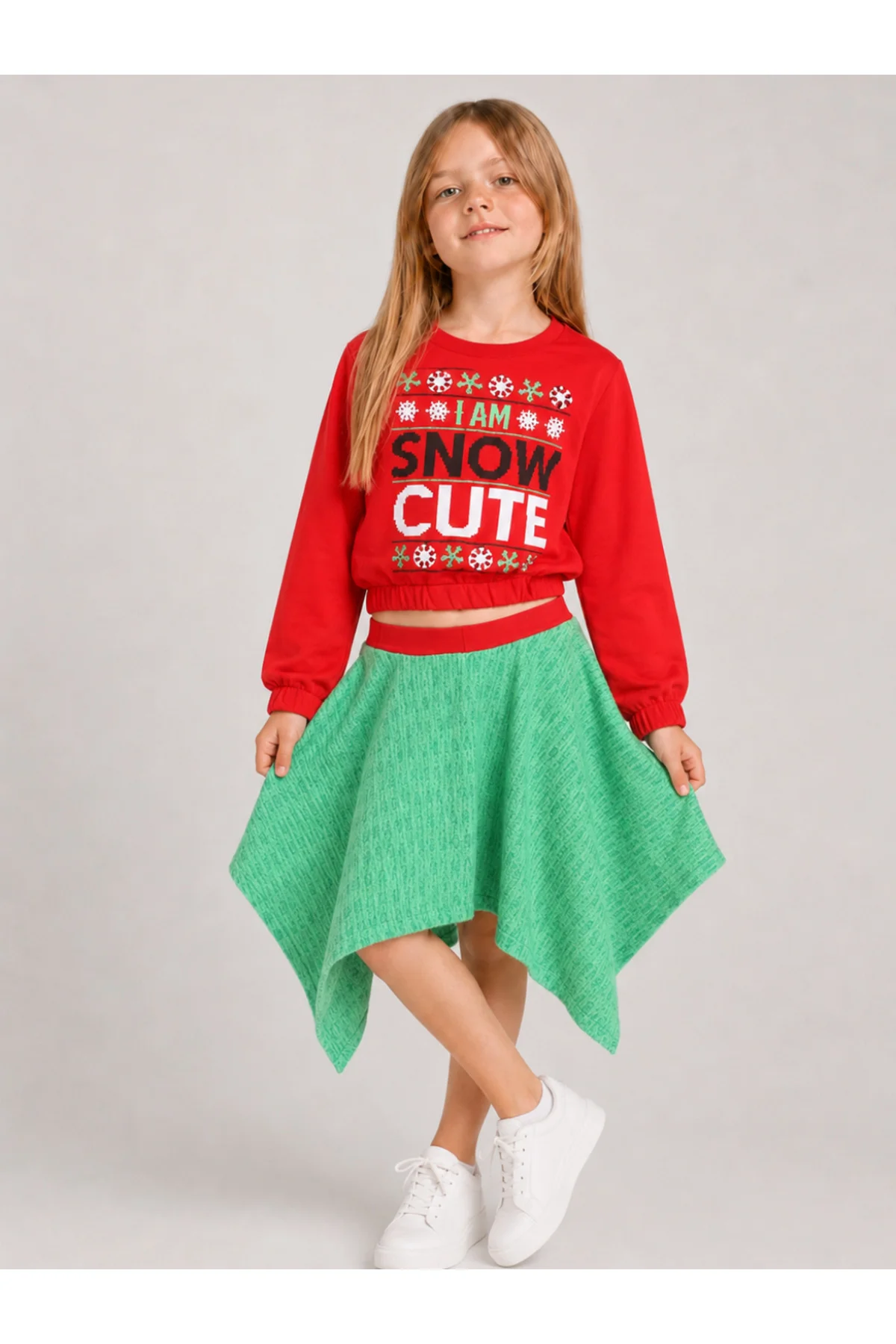 Snow Cute Kız Çocuk Etek + Sweatshirt Takım Snow Cute Kız Çocuk Etek + Sweatshirt Takım