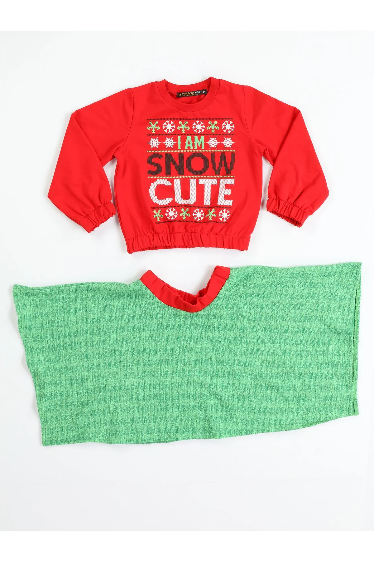 Snow Cute Kız Çocuk Etek + Sweatshirt Takım