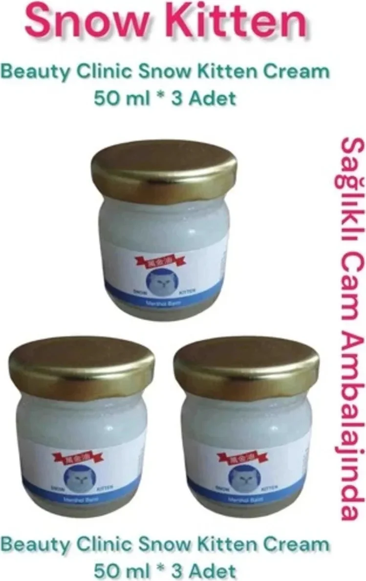 Snow Kitten Krem 3 Adet – Cildi Aydınlatıcı & Nemlendirici Bakım Kremi 50 gr