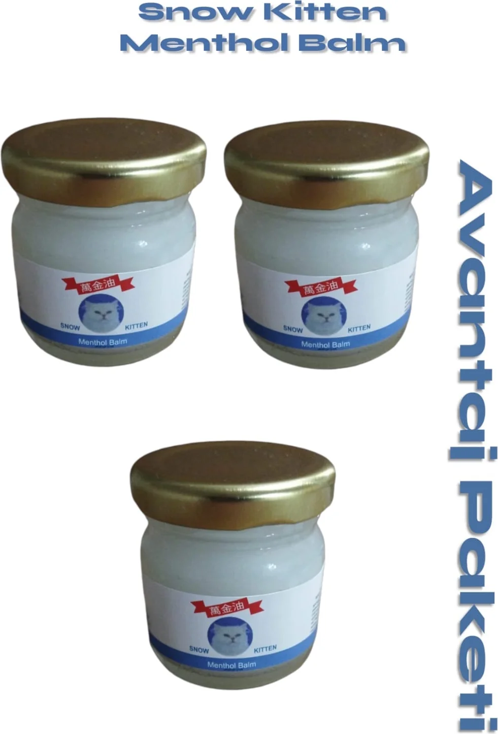 Snow Kitten Menthol Balm 50 gr 3'lü Paket – Nane Serinliği & Nemlendirici