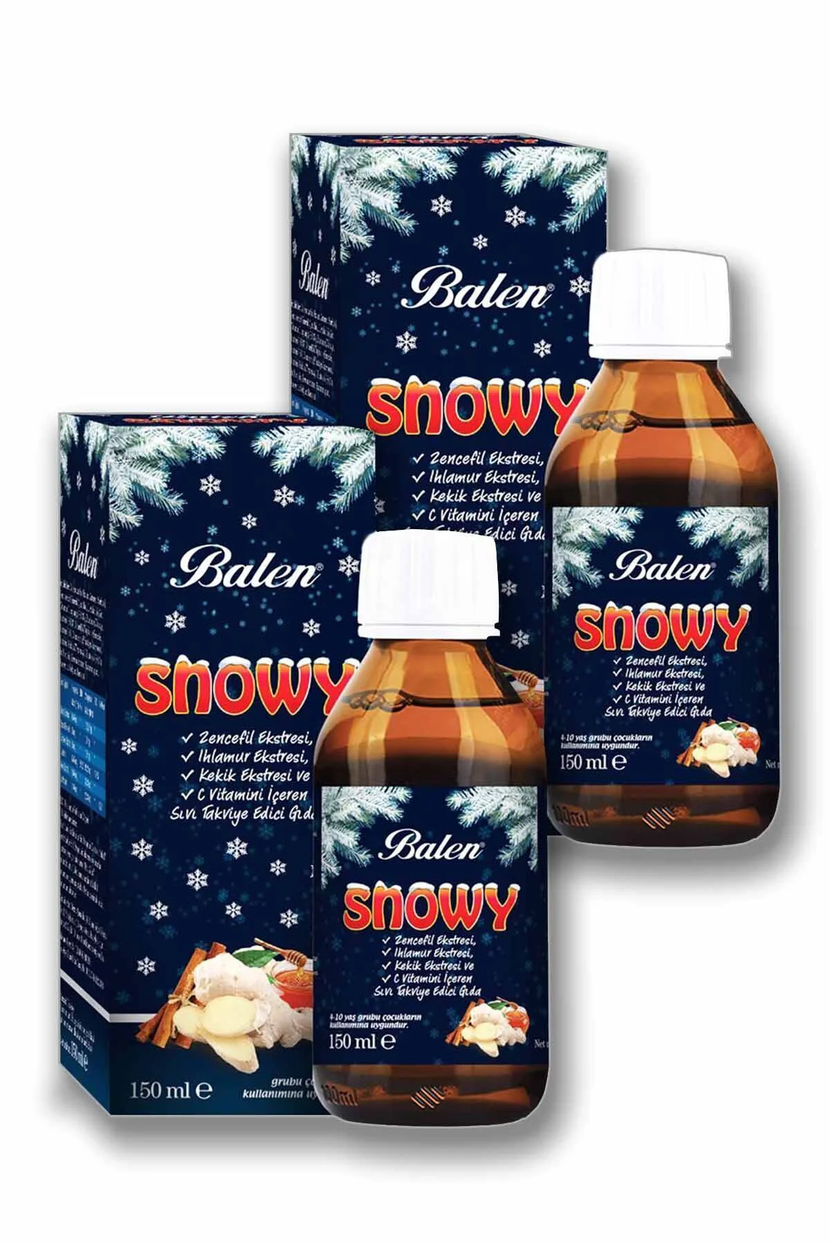 Snowy Zencefil - Ihlamur Ekstresi Şurup 150 ml X 2 Adet