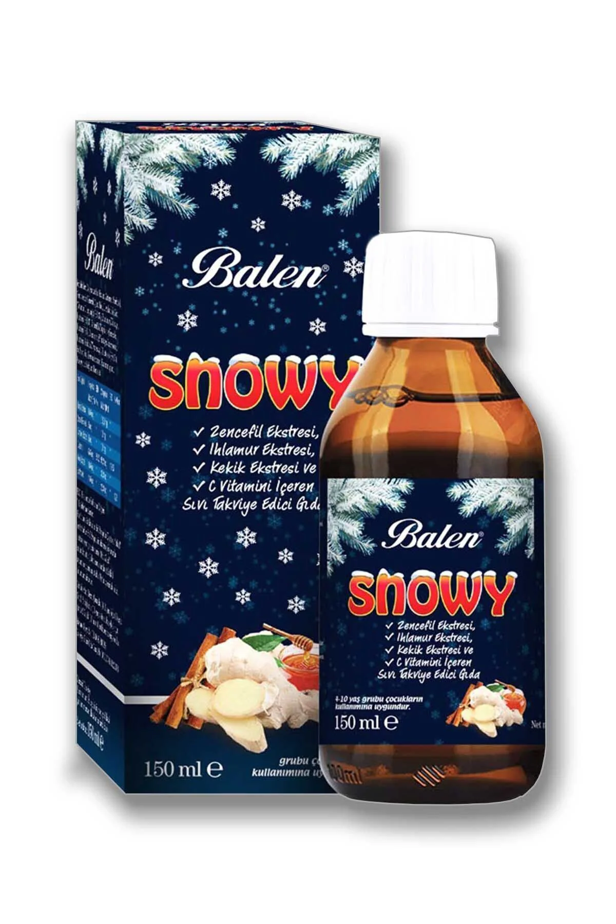 Snowy Zencefil - Ihlamur Ekstresi Şurup 150 ml X 3 Adet