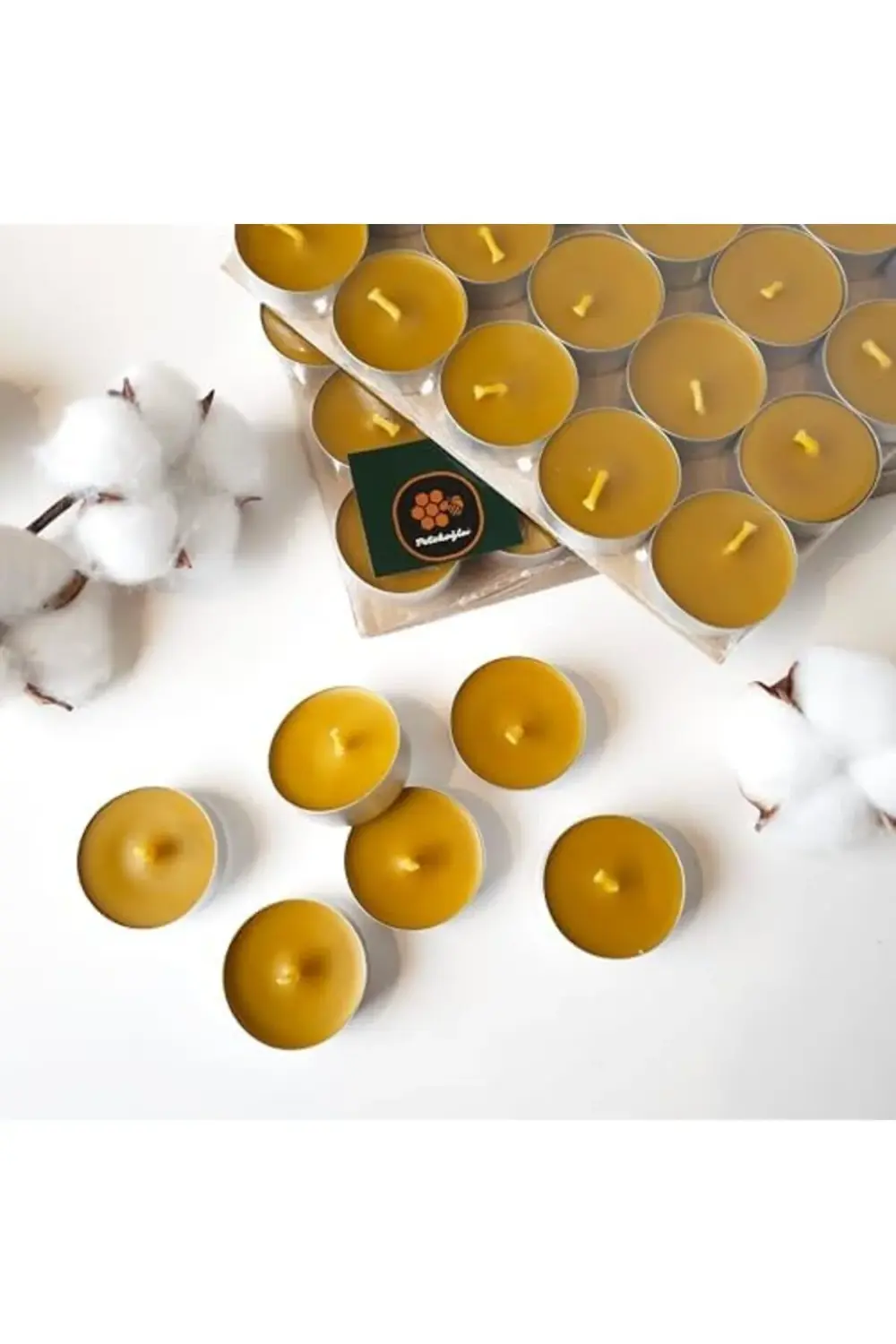 snShop 25 Adet Standart Tealight Mumları, 4+ Saat Yanma Süresi, K