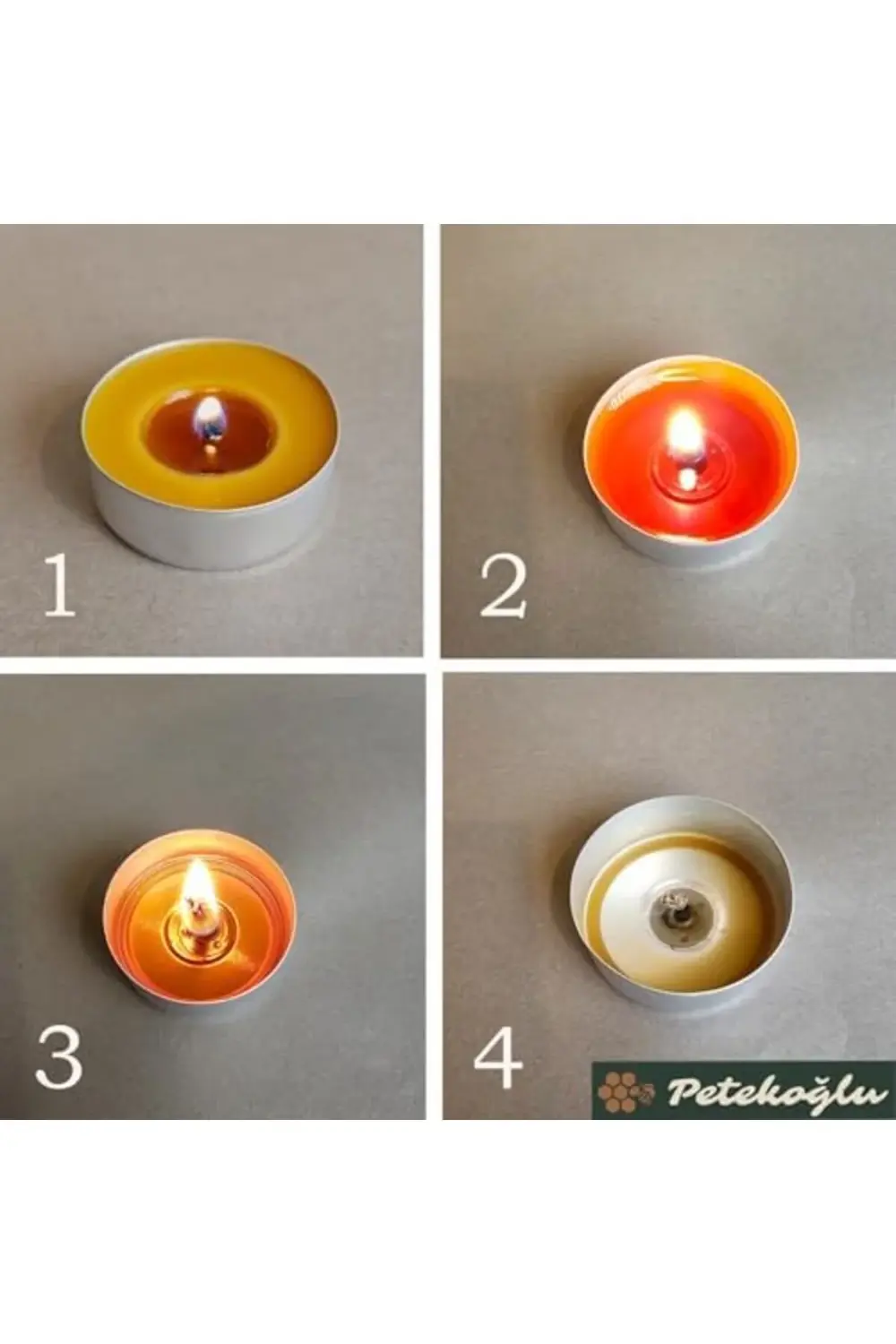 snShop 25 Adet Standart Tealight Mumları, 4+ Saat Yanma Süresi, K
