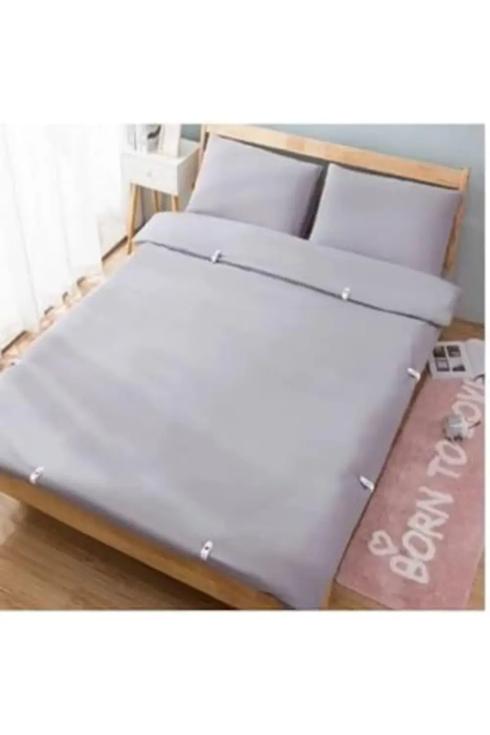 snShop 4 Adet Mandallı Yorgan Battaniye Sabitleme Klipsi Yorganın