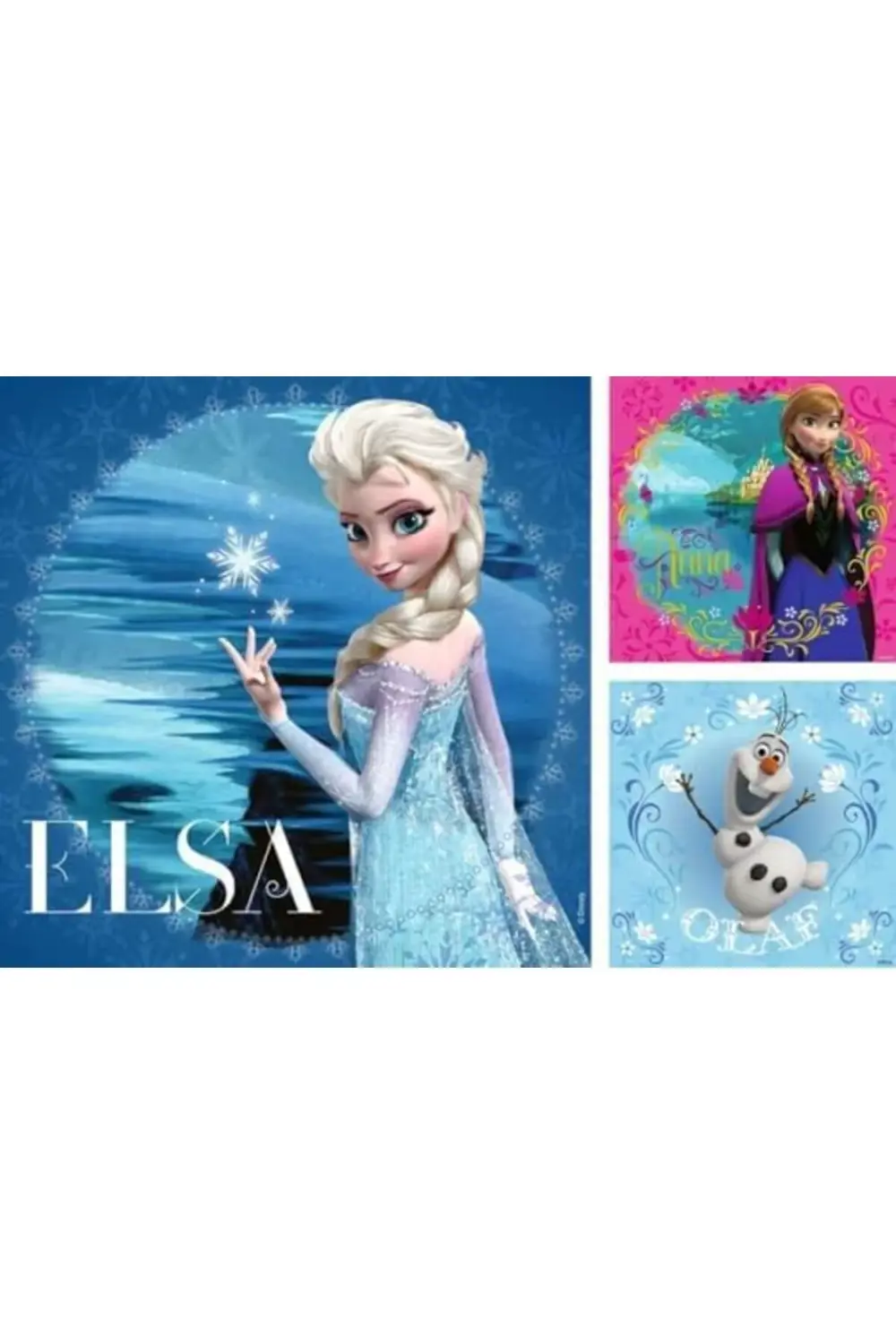 snShop 92697 Frozen 3'lü 49 Parça Yapboz 467437