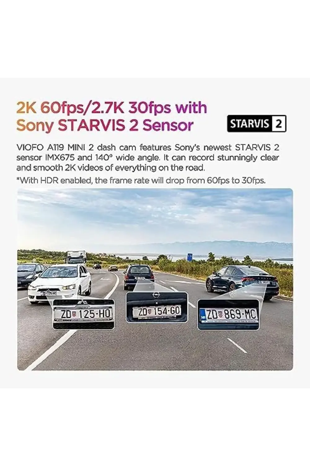 snShop A119 Mini-2 HDR 2K 60FPS 5GHz WiFi ve S'li Araç Kamerası 4