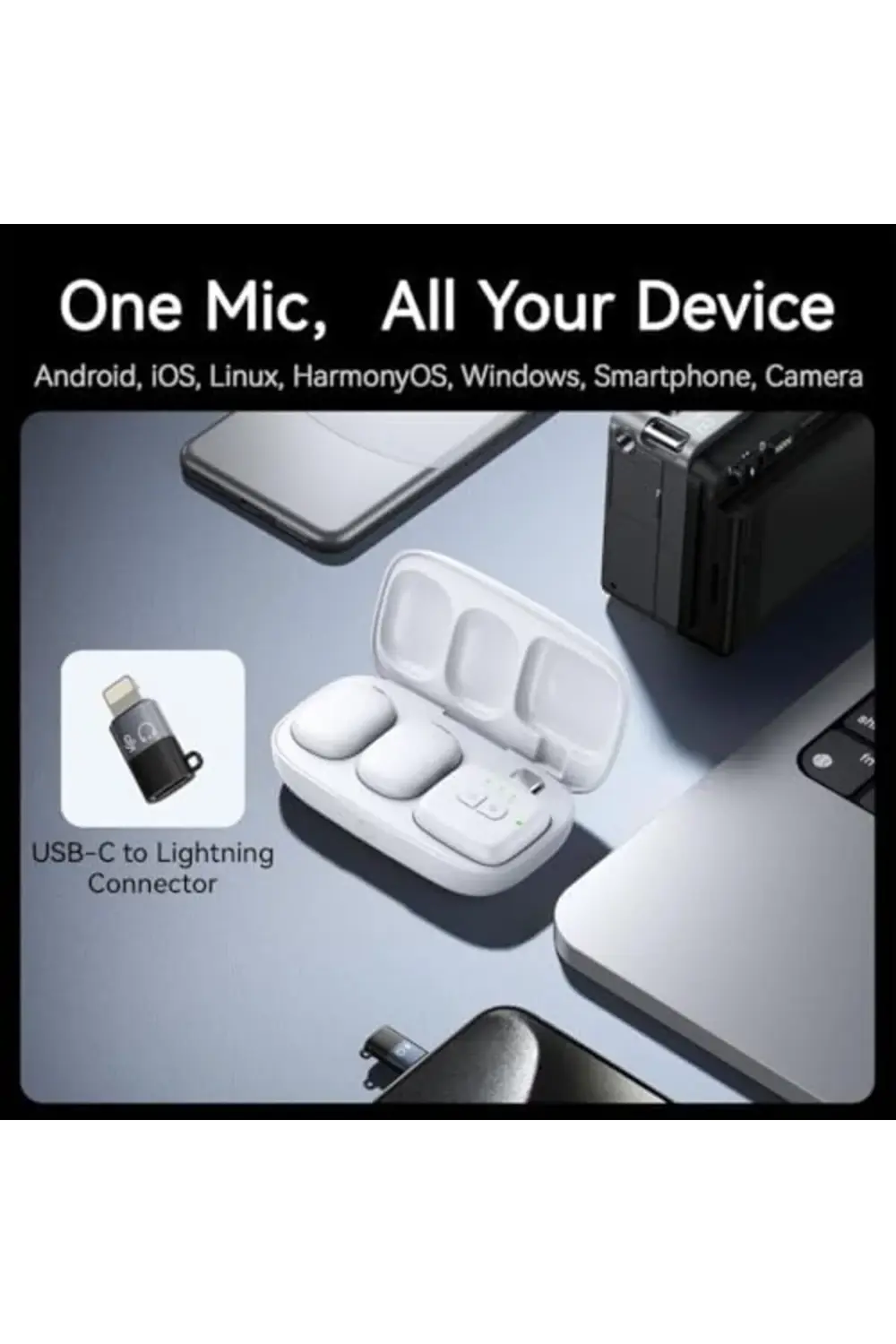 snShop A30 Tiny 2 Kişilik Mikrofon Seti - Beyaz 467437