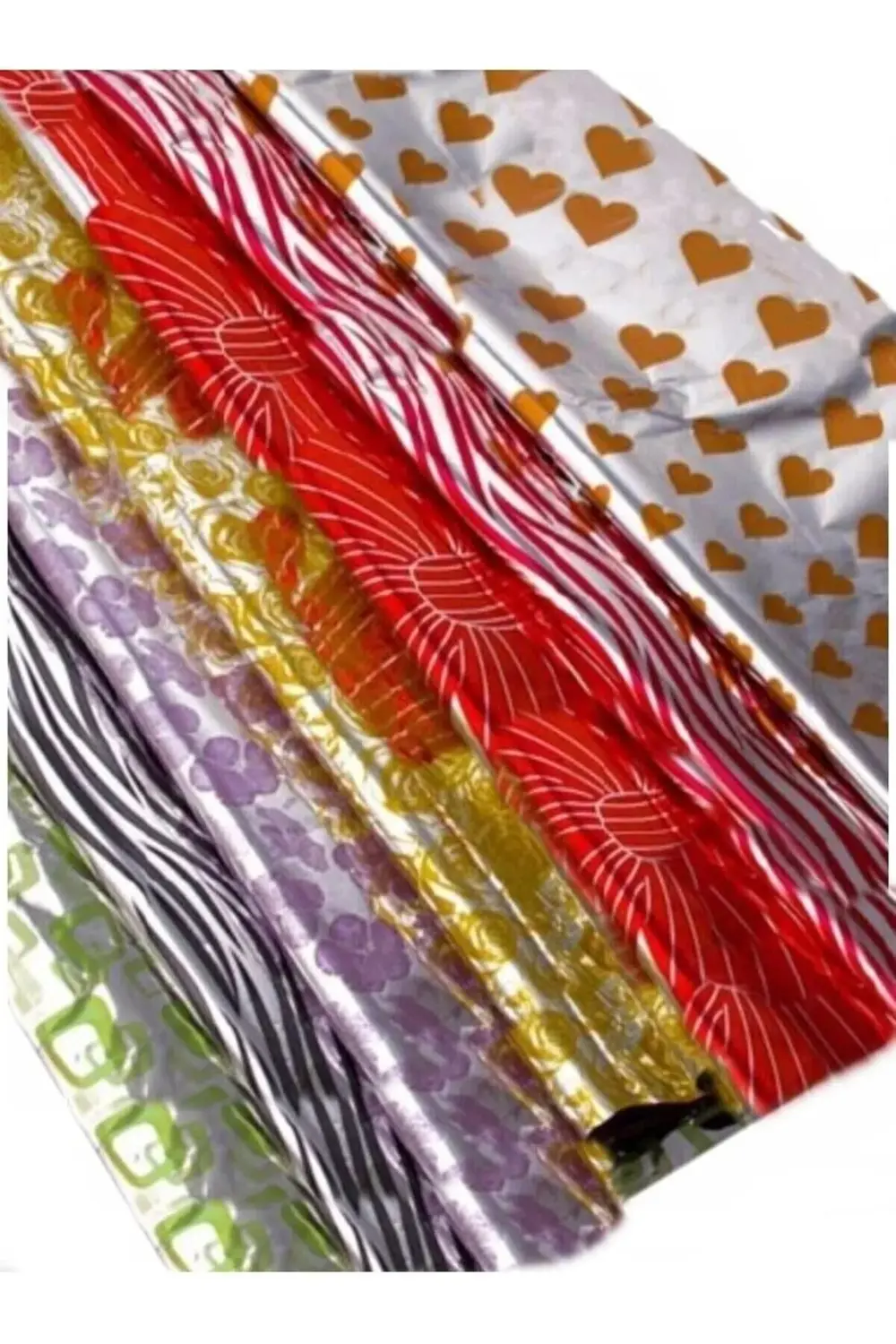 snShop Adet 35x45 Cm Bantlı Metalize Hediye Poşeti Kendinden Bant