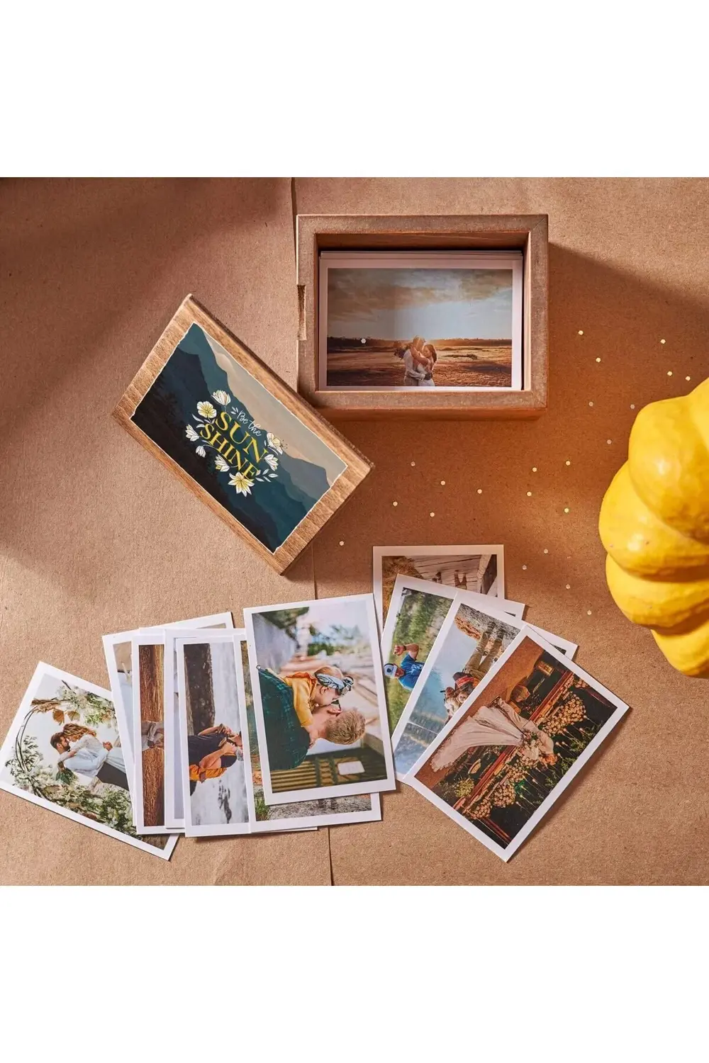 snShop Be The Sun Shine Mottolu Ahşap Fotoğraf Kutusu 467437