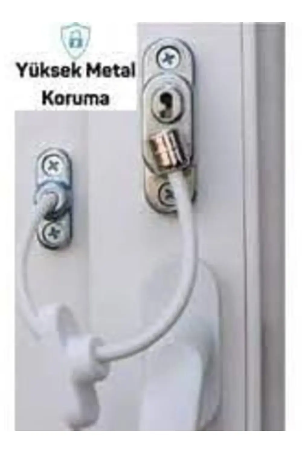 snShop Bebek Çocuk Pvc Pencere ve Kapı Çelik Halatlı Emniyet Kili