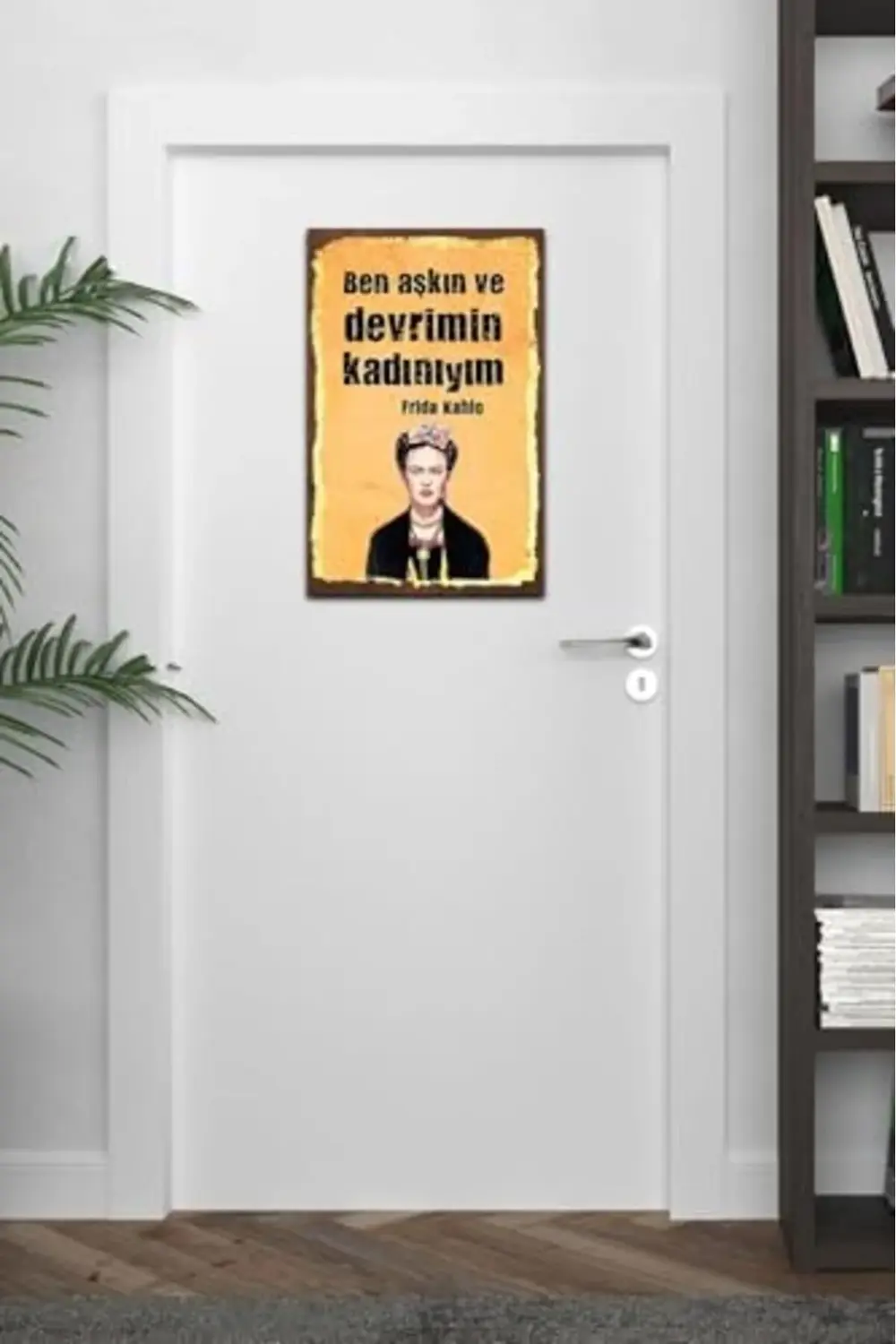 snShop Ben Aşkın Ve Devrimin Kadınıyım Retro Vintage Ahşap Mdf Ta