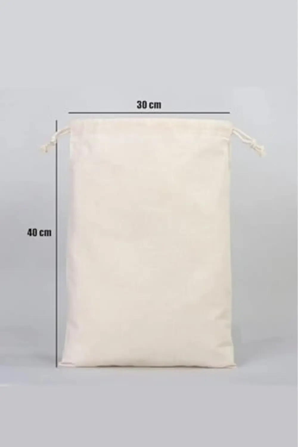 snShop Büzgülü Ham Bez Ayakkabı Torbası 30x40 cm. 2 Adet (Ayakkab