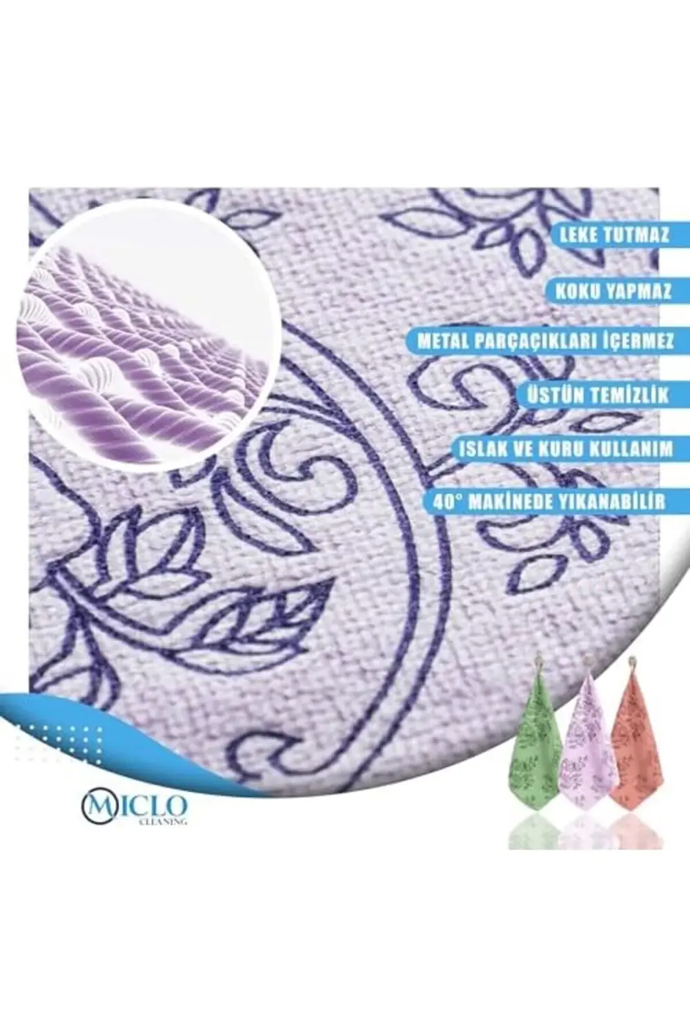 snShop CLEANING | Premium Kalite Desenli Kadife Mutfak Bezi | Lek