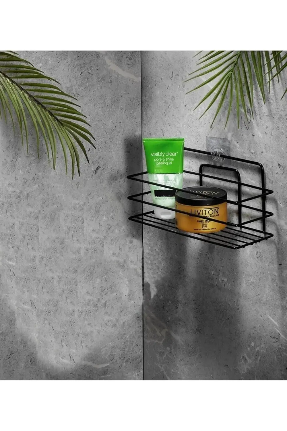 snShop Haus Ömür Boyu Paslanmaz Yapışkanlı Banyo Düzenleyici Şamp