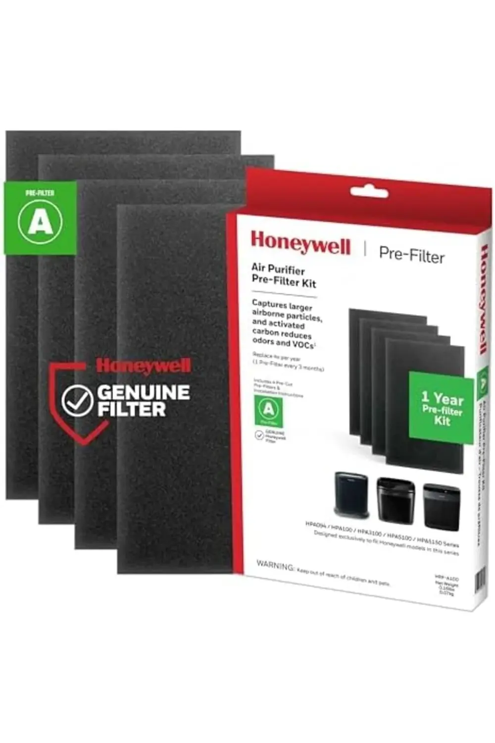 snShop HRF-A100 Hava Temizleyici Ön Kit Filtresi, 4'lü Paket - Al