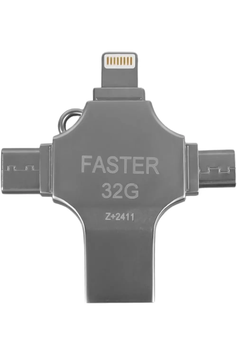 snShop in1 Metal 32 GB Flash Bellek (USB - Type-C - Micro USB - L