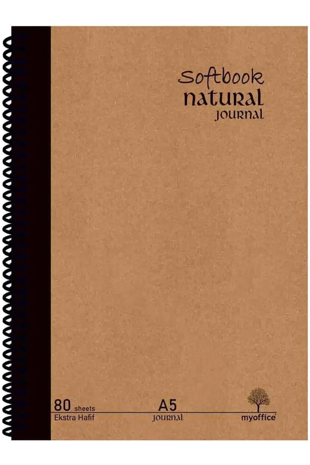snShop Journal A5 Spiralli Defter – Sert Kapak, 160 Sayfa, KARELİ