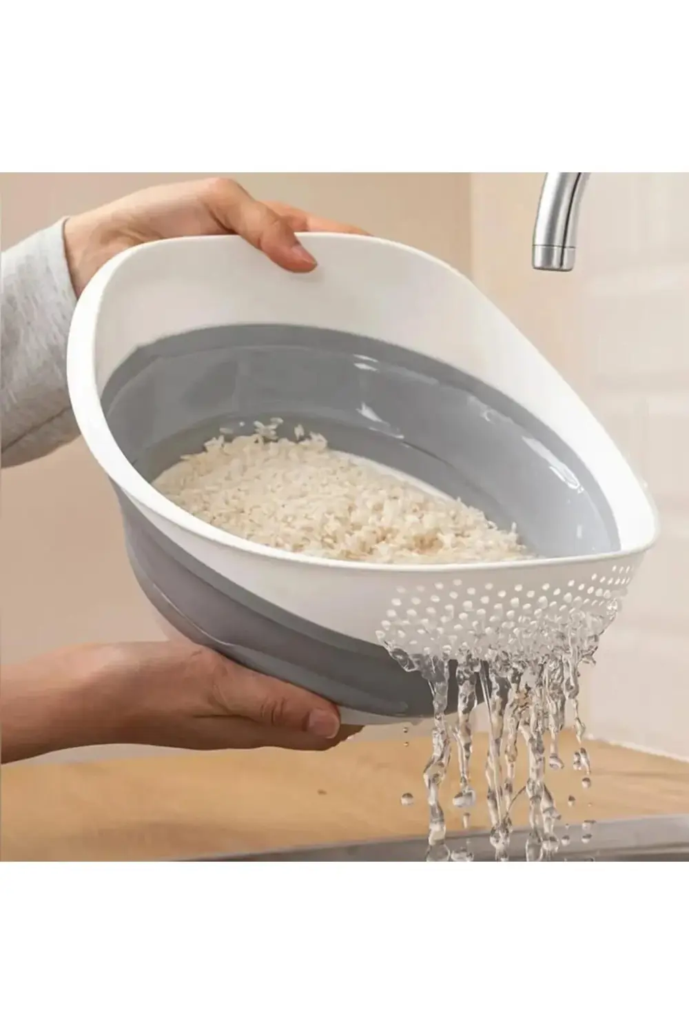 snShop Katlanabilir Akordiyonlu Süzgeç, Mutfak Pirinç Meyve Sebze