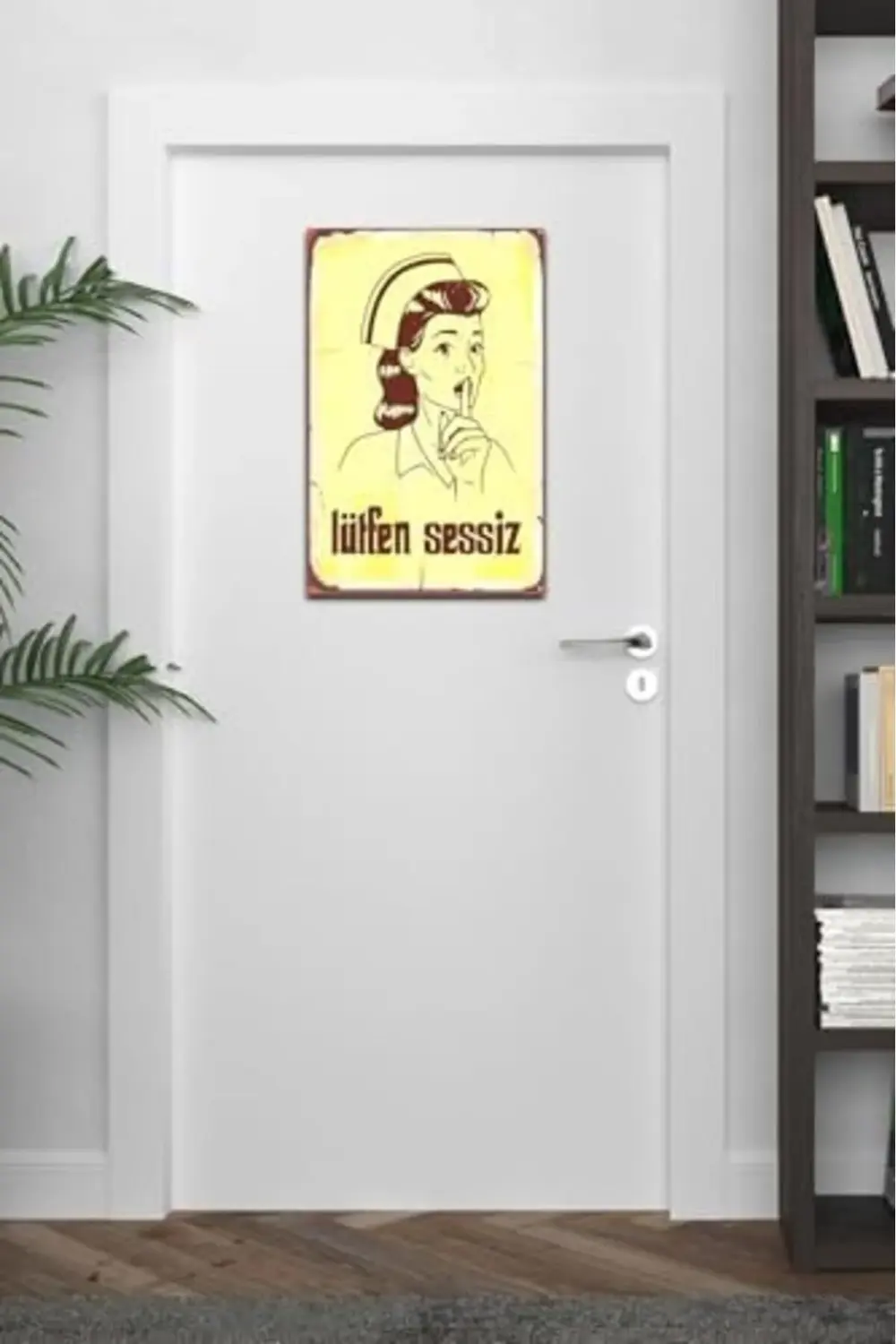 snShop Lütfen Sessiz Hemşire Retro Vintage Drtr0092 Ahşap Mdf Tab