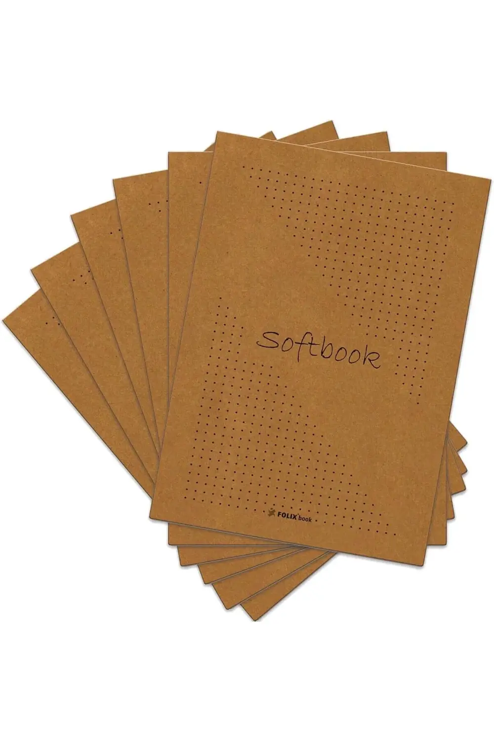 snShop NOKTALI Defter 13,5x23 cm Kraft Kapak 50 Yaprak 6'lı PAKET