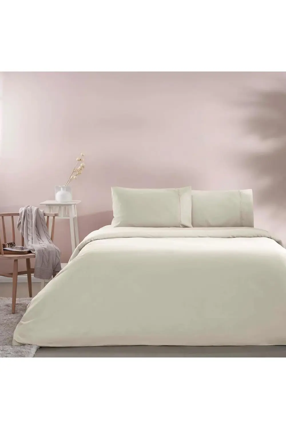 snShop Pamuk Rf Basic Nevresim Takımı Ekru Tek Kişilik 467437