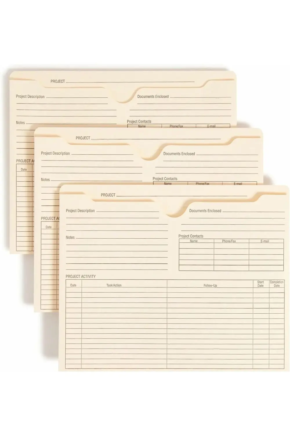 snShop Proje Dosyası Ceketi, Güçlendirilmiş Düz Kesim Tab, Öncede