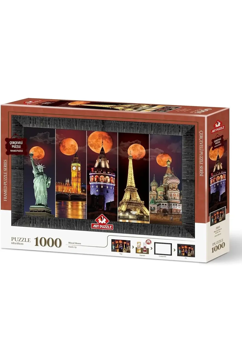 snShop Puzzle Kanlı Ay 1000 Parça Çerçeveli Puzzle 467437