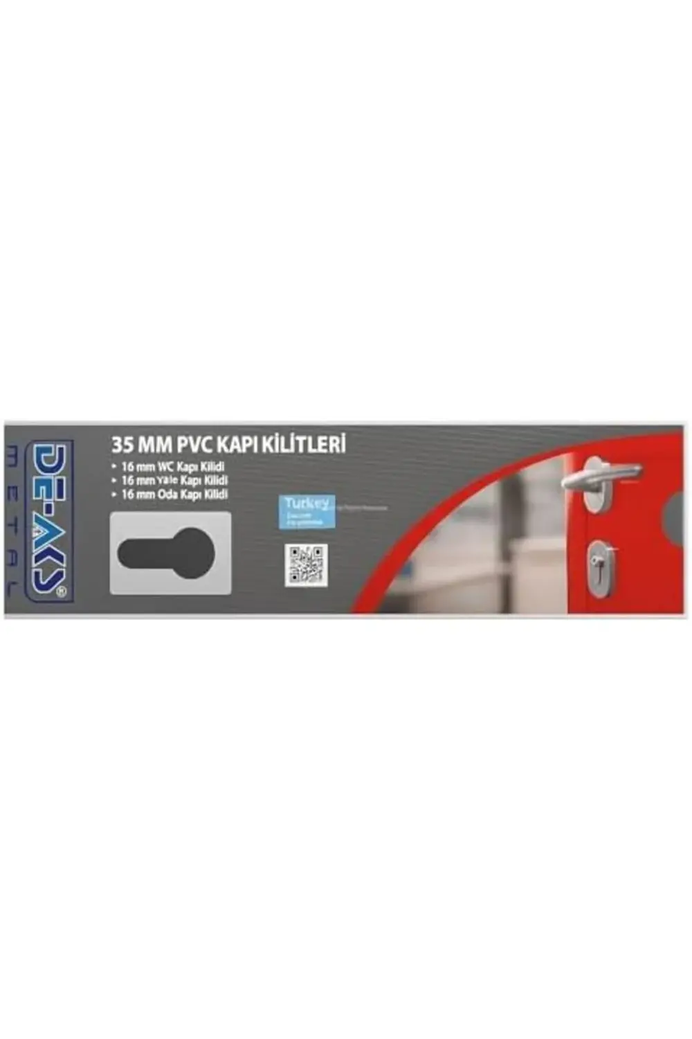 snShop PVC Yale Gömme Kilit, 35 mm, Metal ve Plastik Aksamlı, Kap