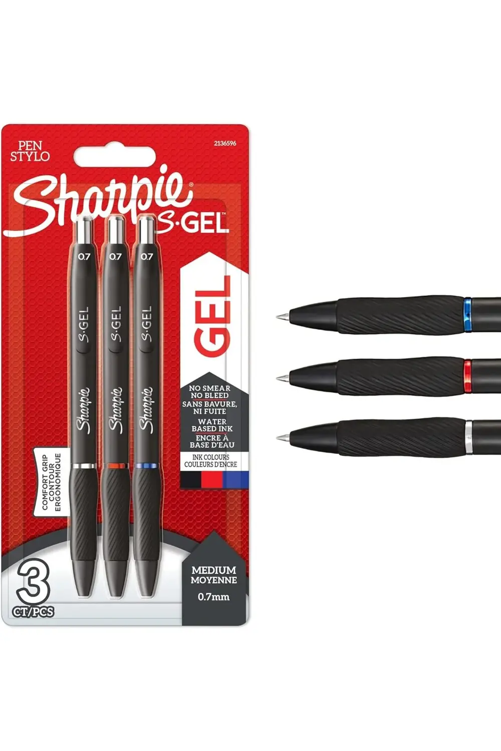 snShop Sharpie S Gel Jel Mürekkepli Kalem, 0.7 Mm, Siyah, Mavi, K