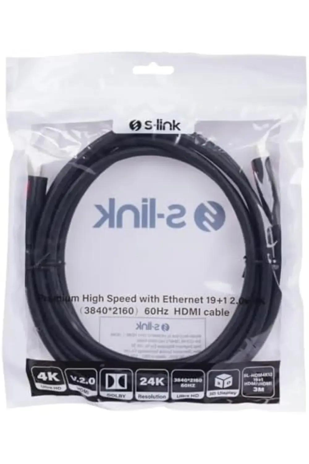 snShop SL-HDM4K13 19+1 HDMI to HDMI 3m v2.0 4K (3840 * 2160) 60Hz