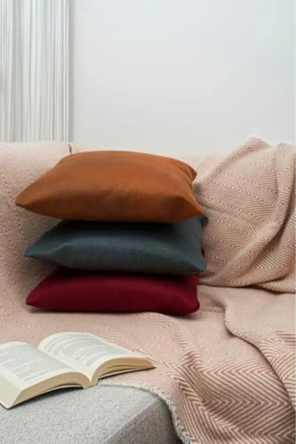 snShop Süet Dokulu Mermer Damar Desenli Petrol Rengi Kırlent Kılı