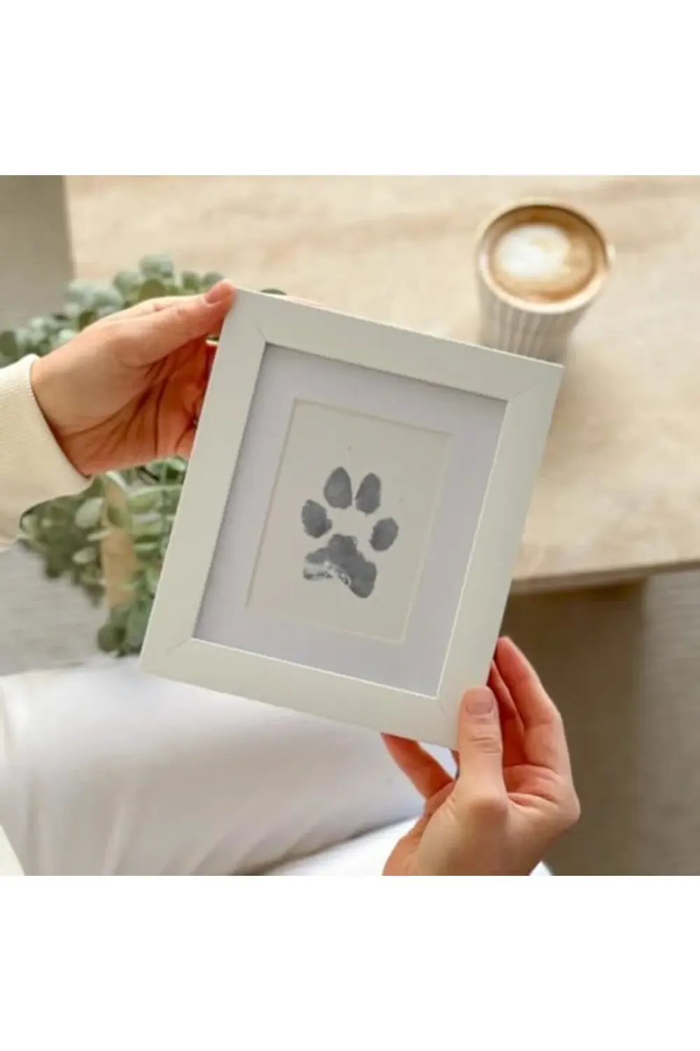 snShop Tekli Evcil Hayvan Pati İzi ve Fotoğraf Çerçevesi - Kedi K