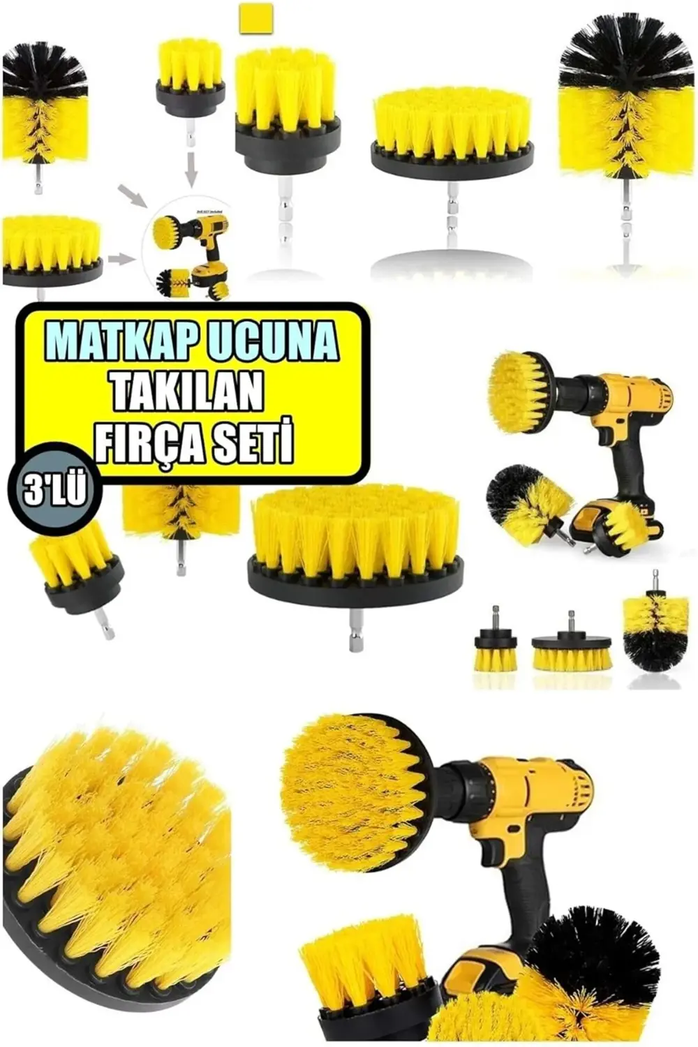 snShop Zorlu Kirler İçin Güçlü Çözüm Matkap Ucuna Takılan 3'Lü Fı