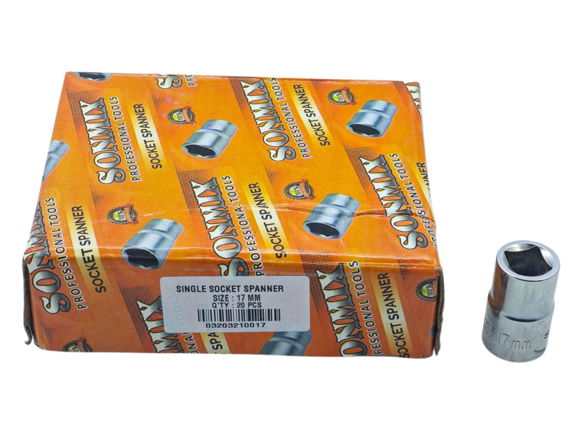 SNX-KL17   Sonmix Cr-V 6 Köşe Kısa Lokma 17mm