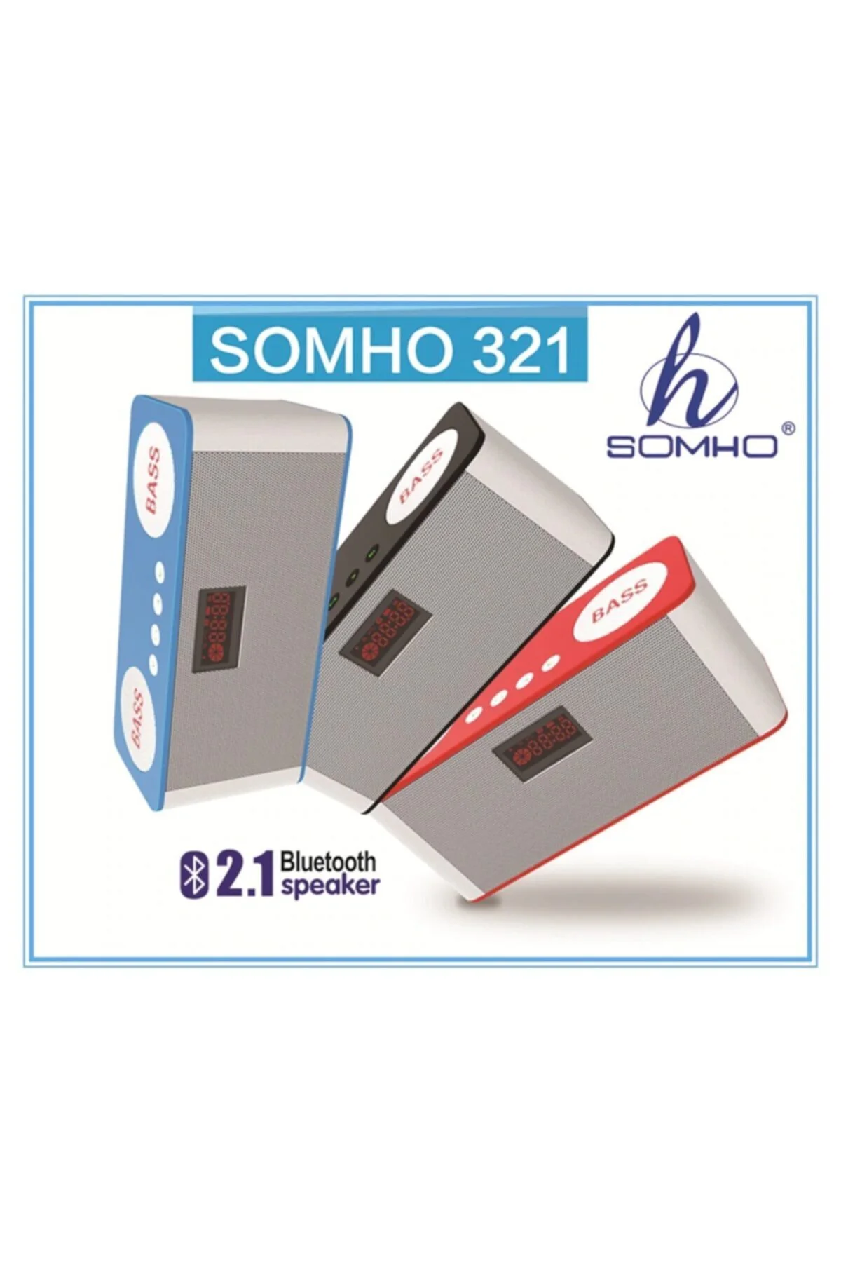 So Bluetooth Hoparlör Usb Sdkart Radyomho S321 Speaker Kırmızı Si