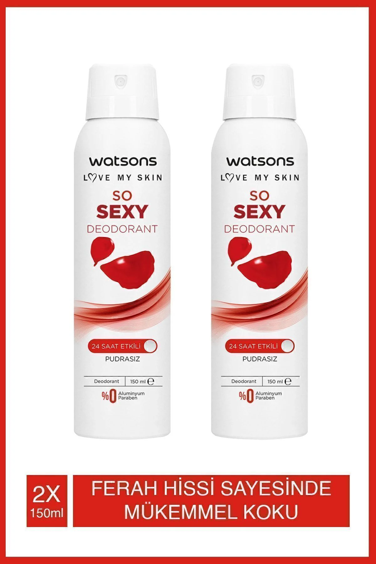 So Sexy Deodorant 24 Saat Etkili Pudrasız Sprey 150 ml 2 Adet
